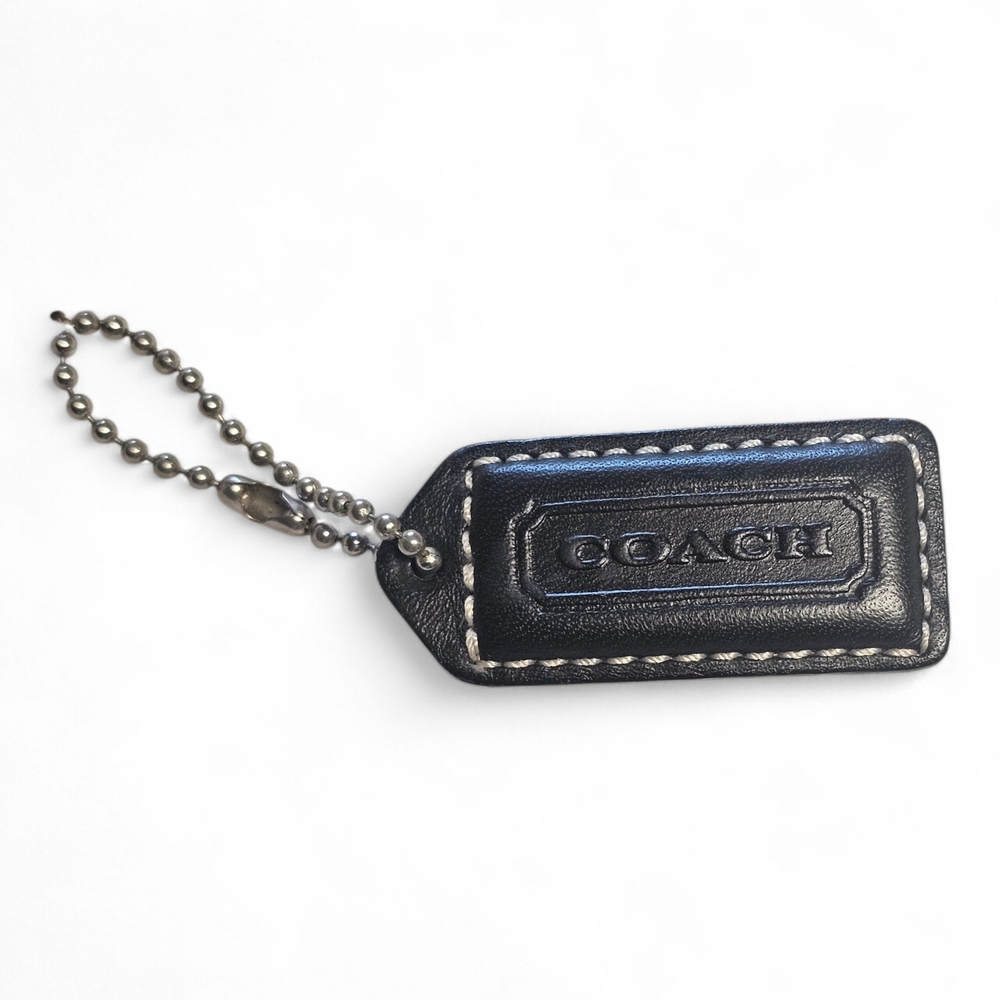 Coach Black Leather Tag